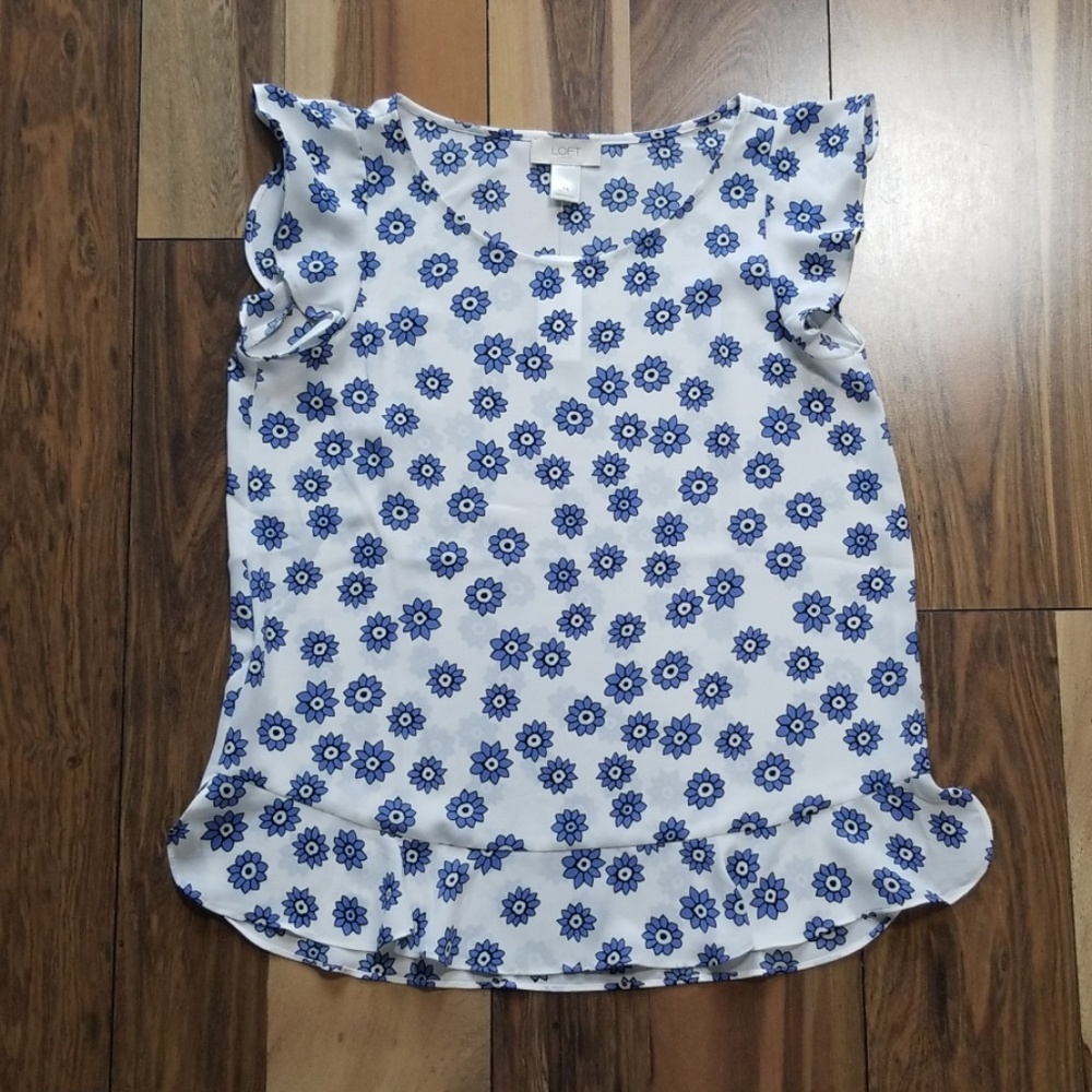 Loft peplum floral top